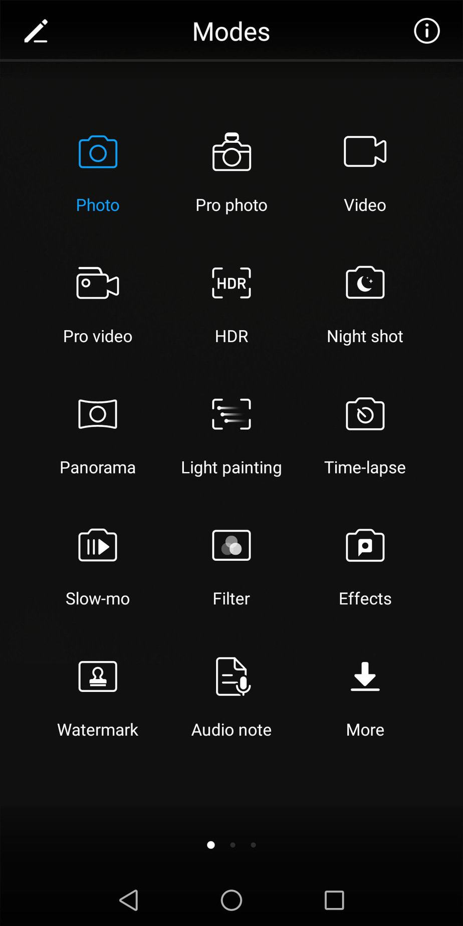 Smartphone Photography modes