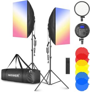 Neewer 2-Pack LED Softbox Lighting Kit with Color Filter review